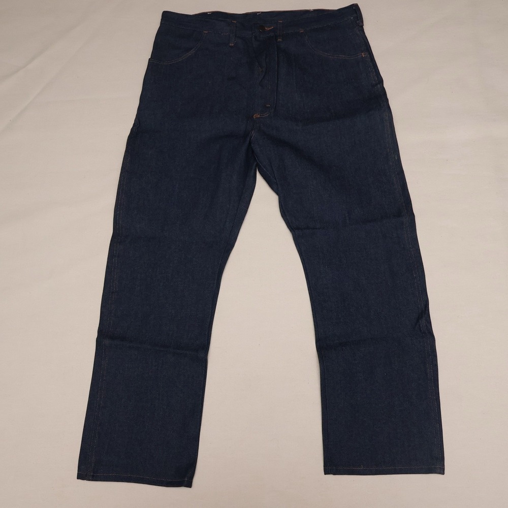 Vintage Rustler Jeans 40x30 Deadstock NOS Dark Wash Denim Regular Fit NWT